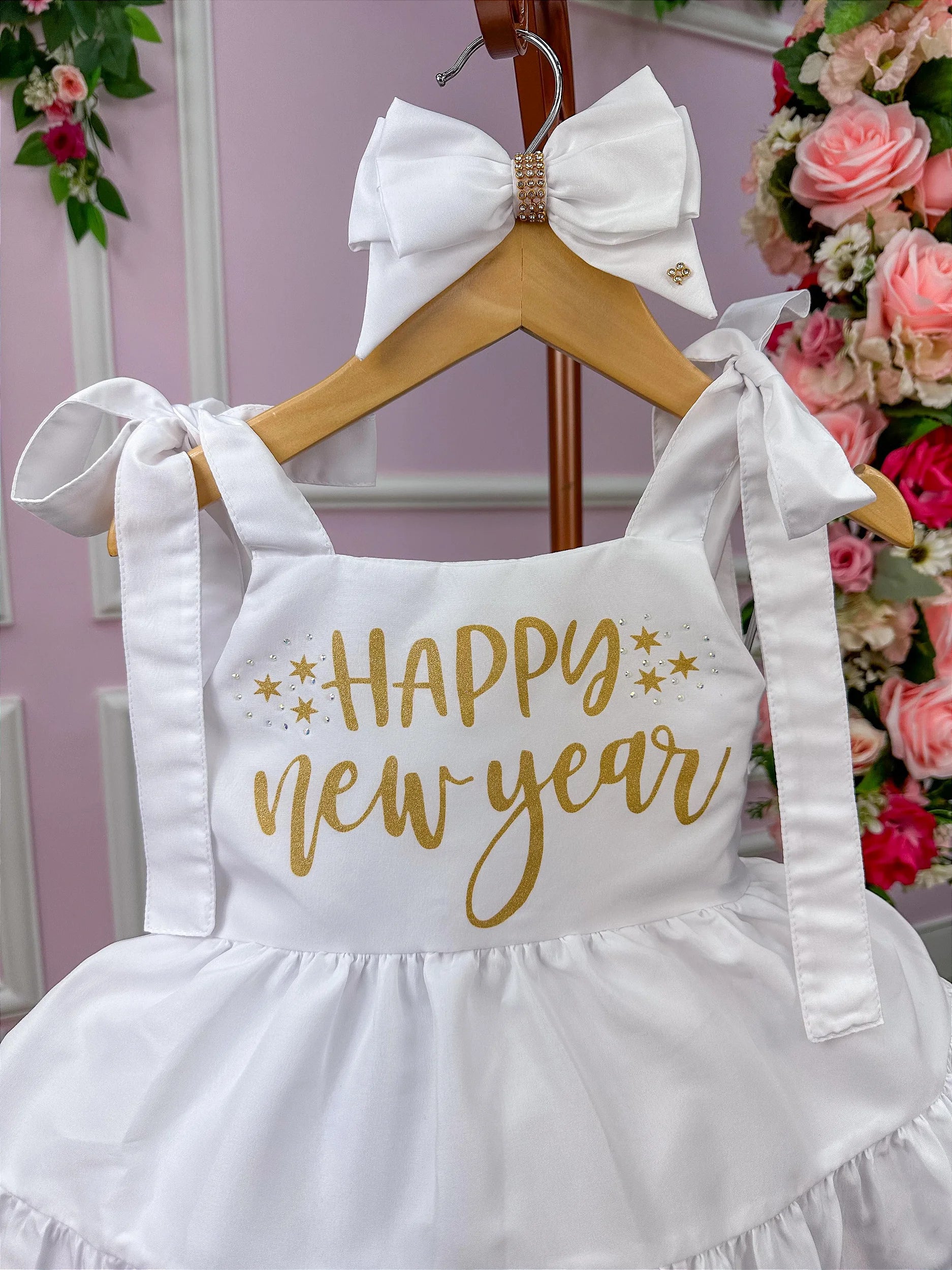 Vestido Blogueirinha Branco Feliz Ano Novo Glamim