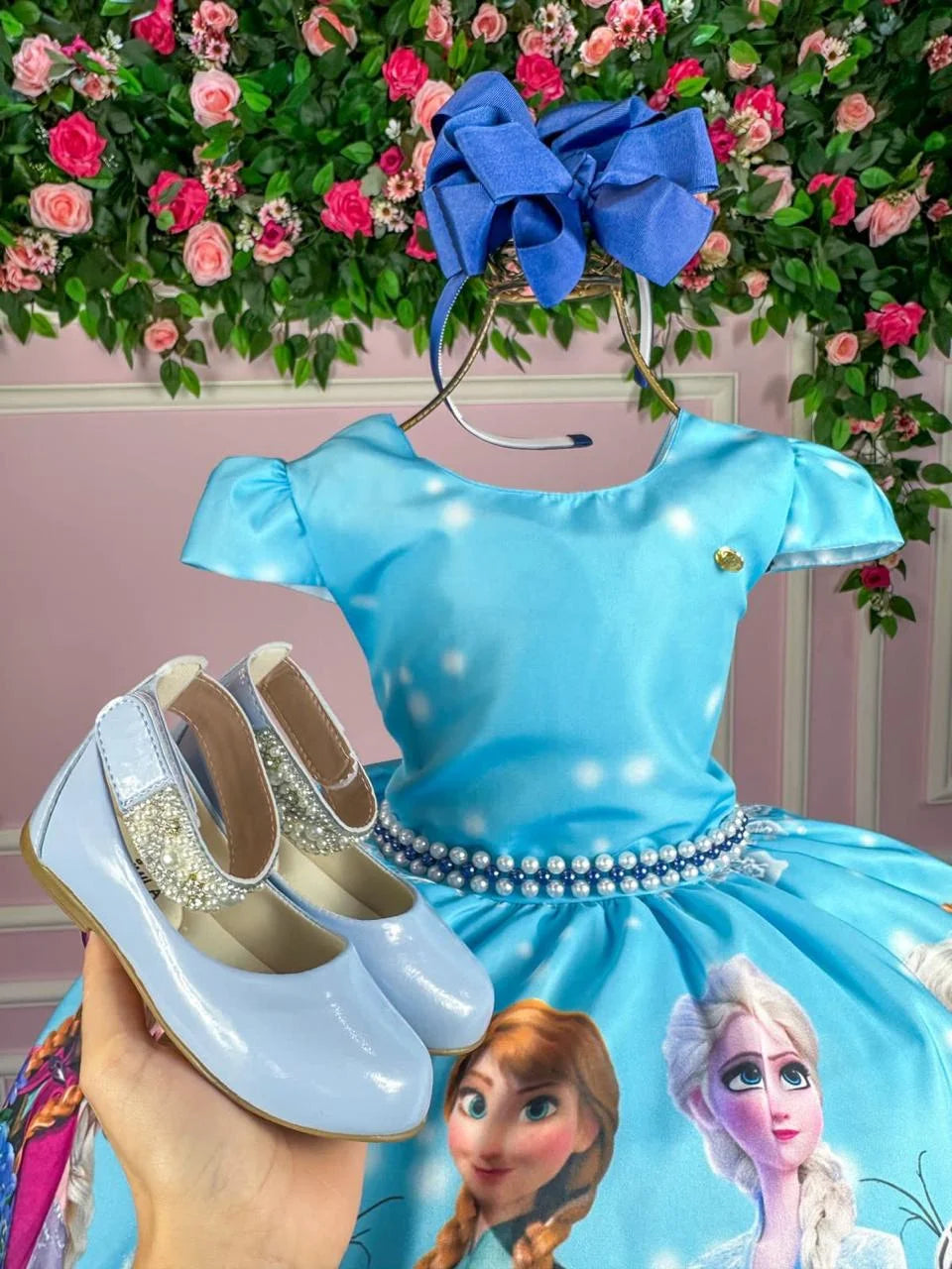 Vestido Infantil Temáticos Kids Frozen Glamim