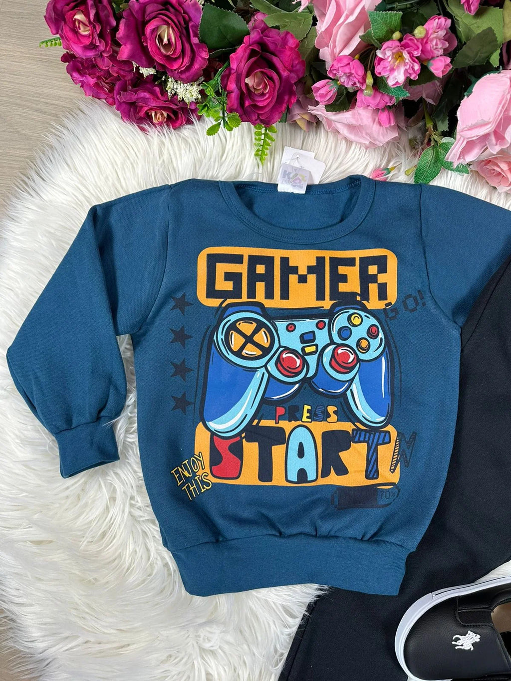 Conjunto Inverno Taita Kids Menino Game Over Azul