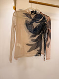 BLUSA EM TULE ESTAMPA EXCLUSIVA CHARRY