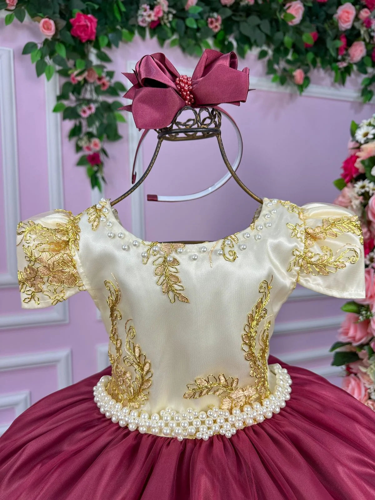 Vestido Longo Bela Peito Off Marsala - DAMINHA