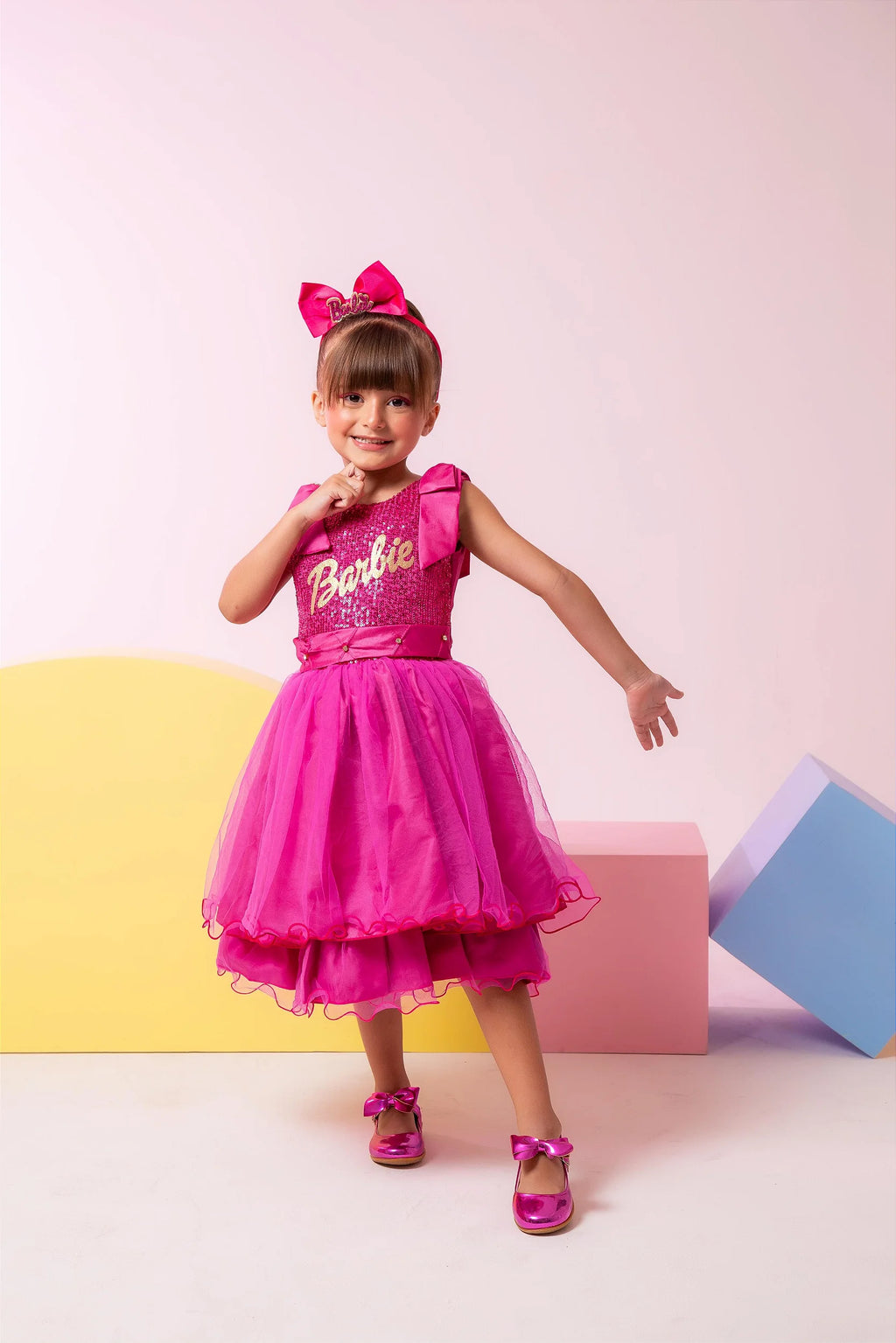 Vestido Princesa Belli Tematico Barbie Girls Glamim