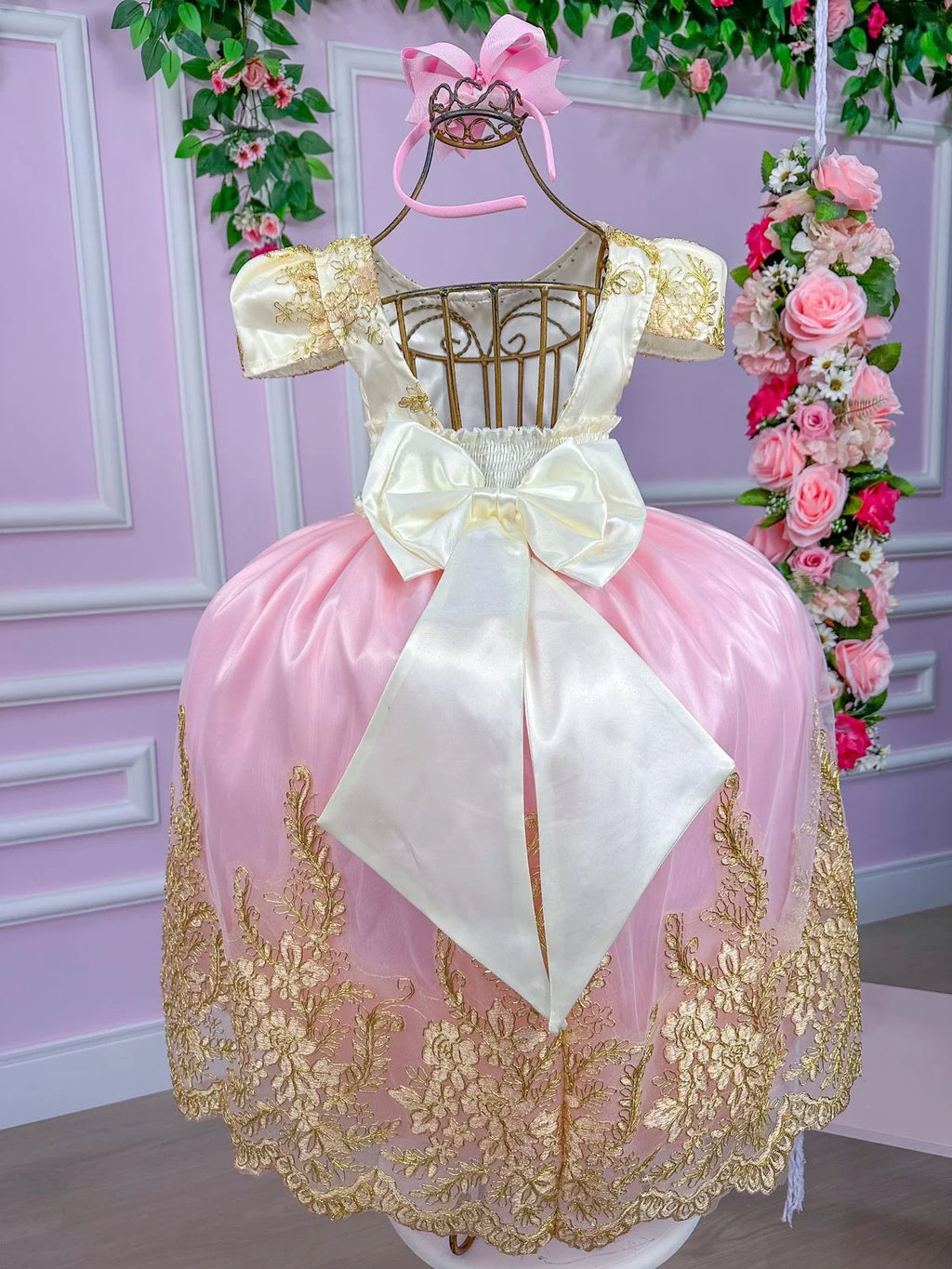 Vestido Enjoy Longo Bela Peito Off Rosa Bebe DAMINHA