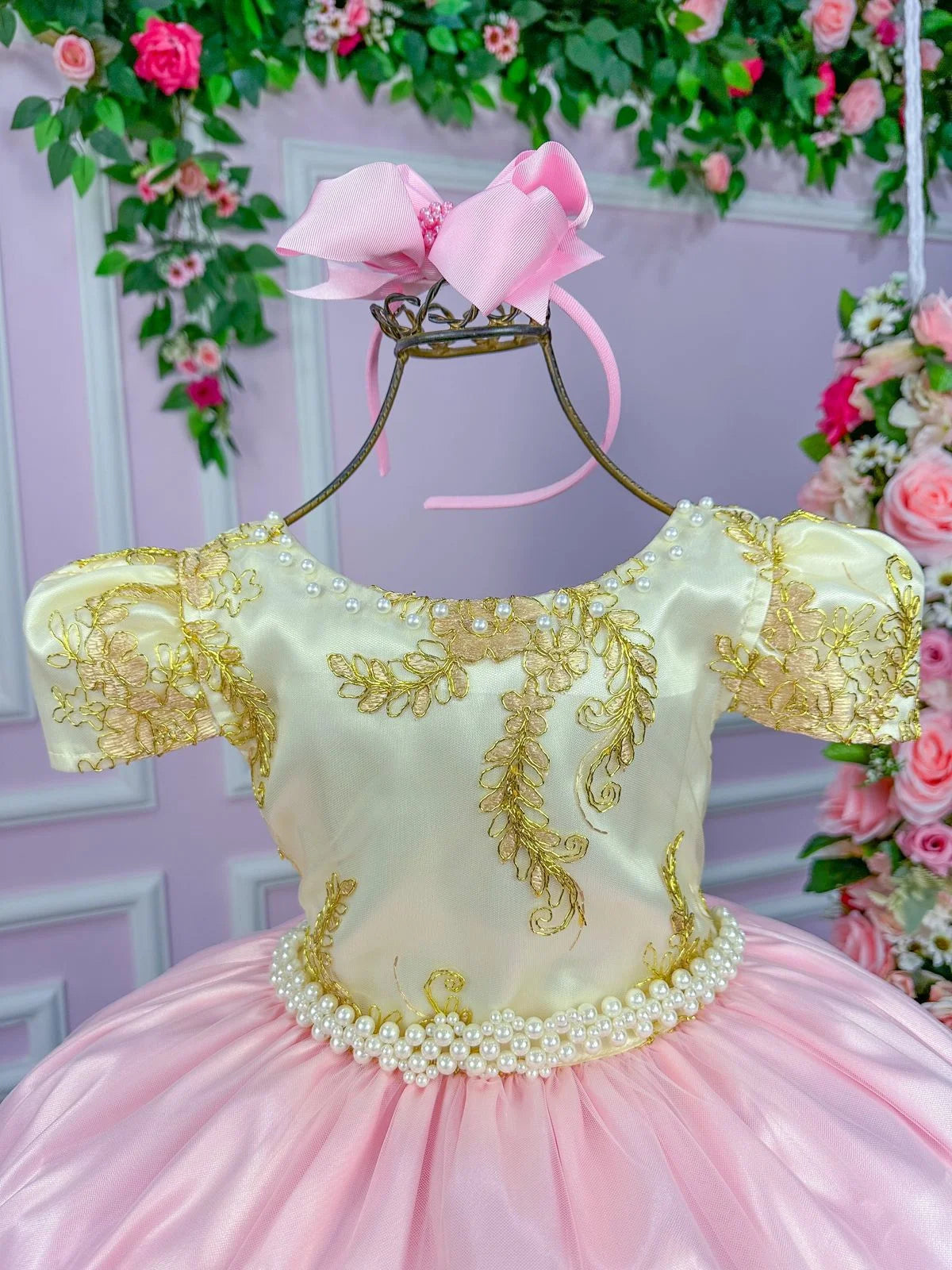 Vestido Enjoy Longo Bela Peito Off Rosa Bebe DAMINHA