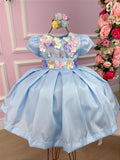 Vestido Jardim Encantado Azul Bebe - DAMINHA