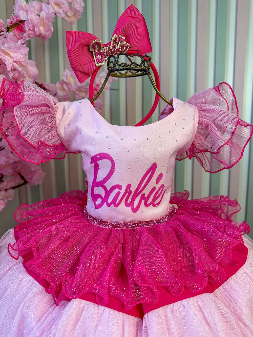 Vestido Infantil Lig Lig Temático Barbie Glamim