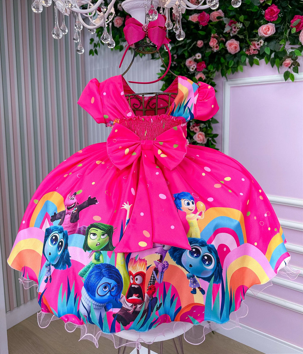 Vestido Tematicos Ysa Kids Divertidamente Glamim