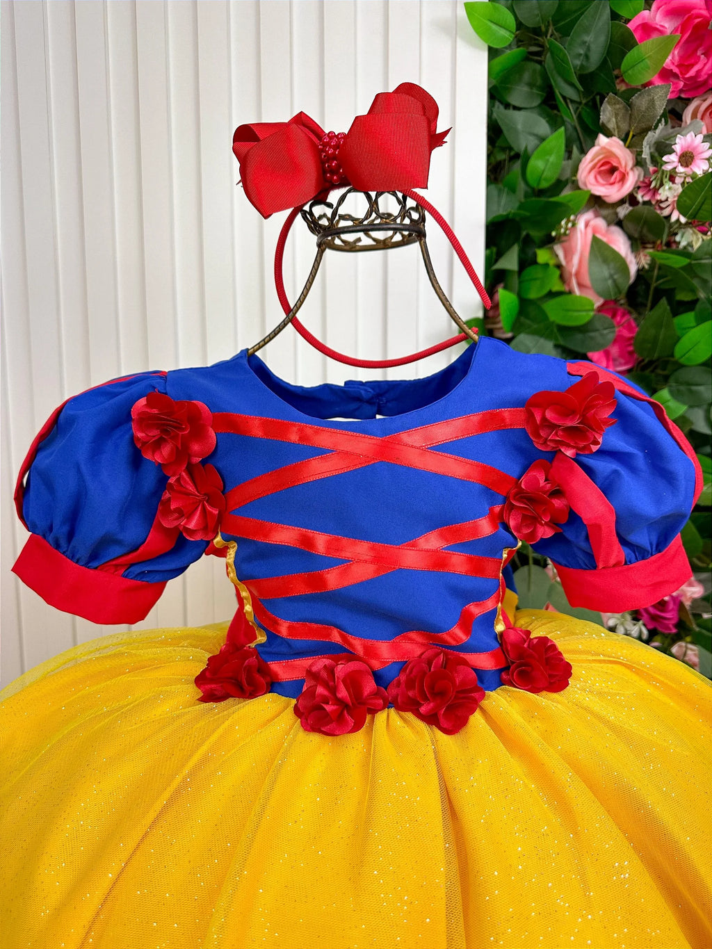 Vestido Bella Child/Fantasia Longa Branca de Neve Glamim