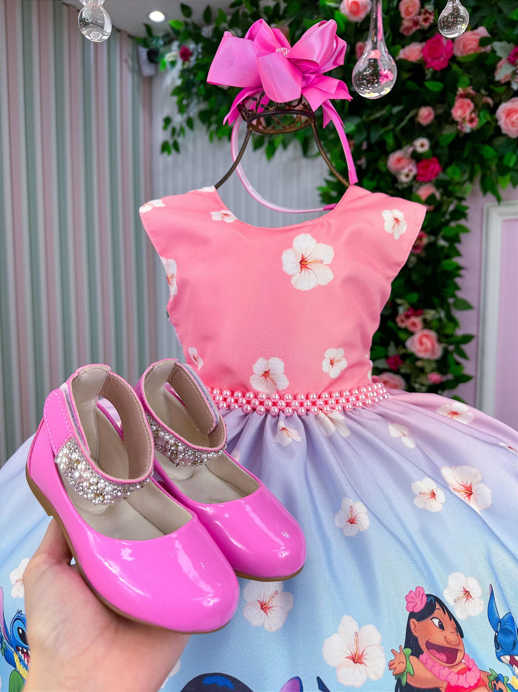 Vestido Tematicos Ysa Kids Lilo e Stitch Glamim