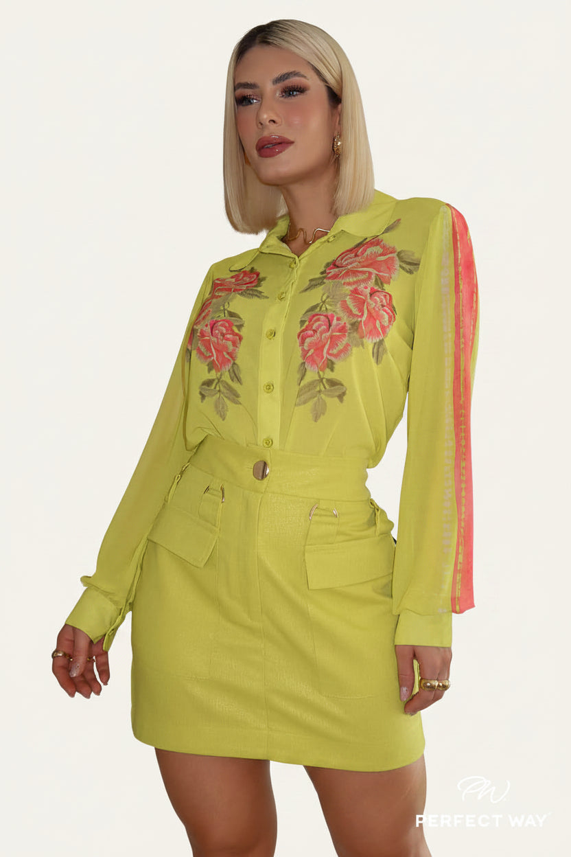 CAMISA ESTAMPADA
VERDE NEON PERFECT WAY