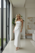 Vestido Plisada Branco Charry