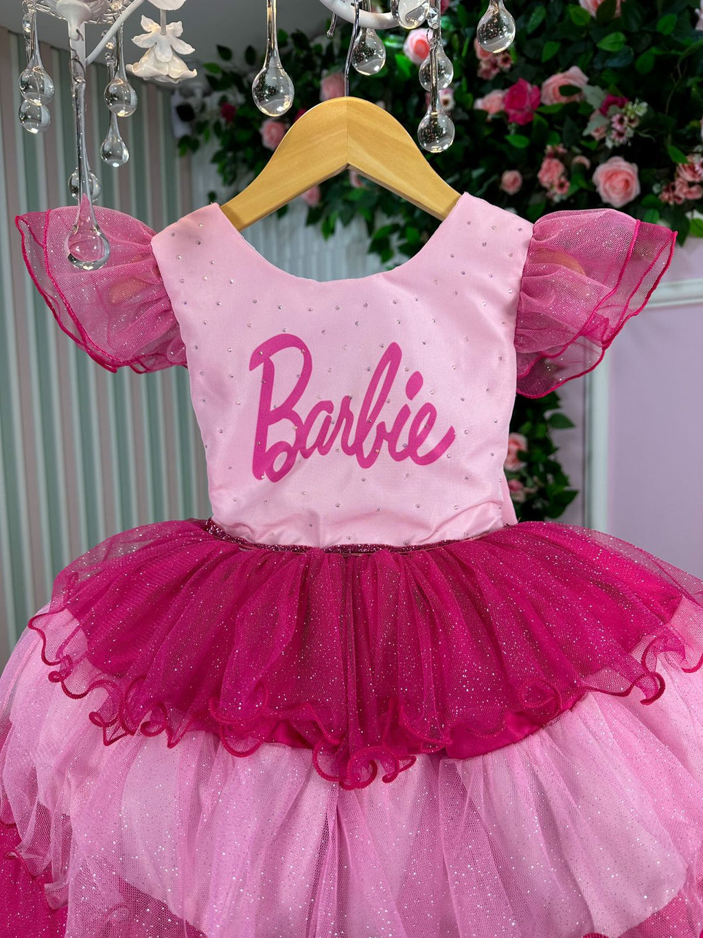 Vestido Infantil Lig Lig Temático Barbie Glamim