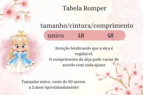 Romper/Vestido Princesa Belli Junino Vermelho