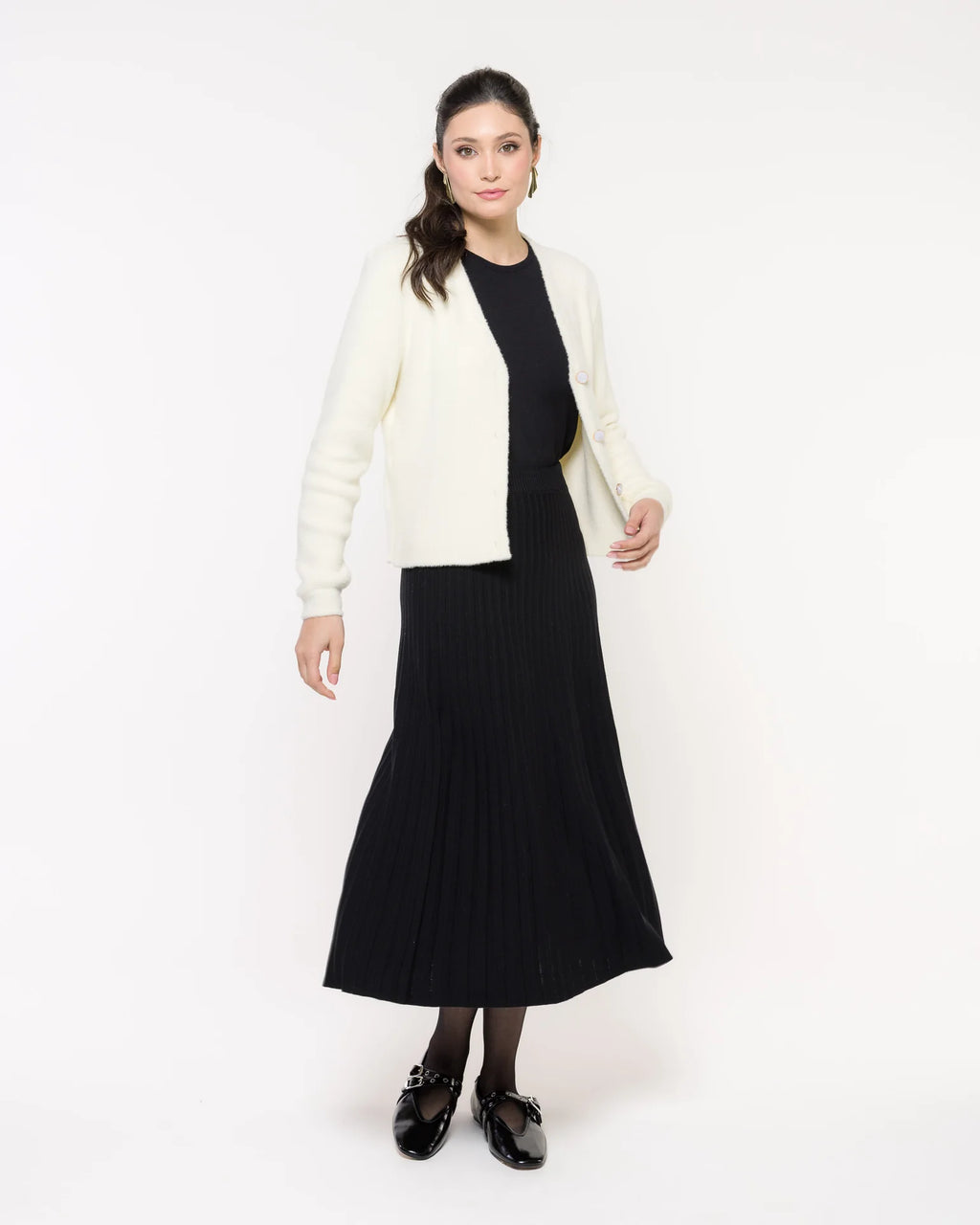 Casaco em Tricot decote V - Rita