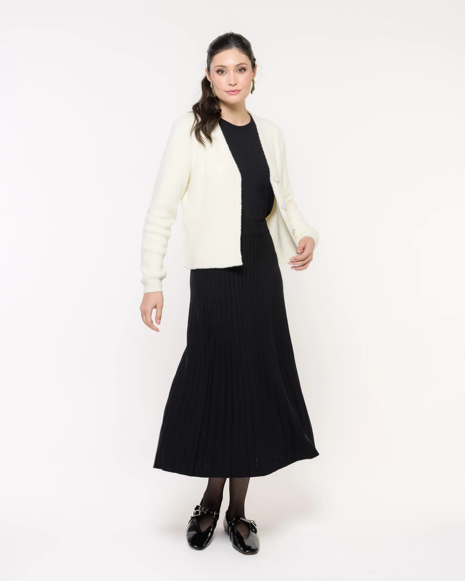 Casaco em Tricot decote V - Rita