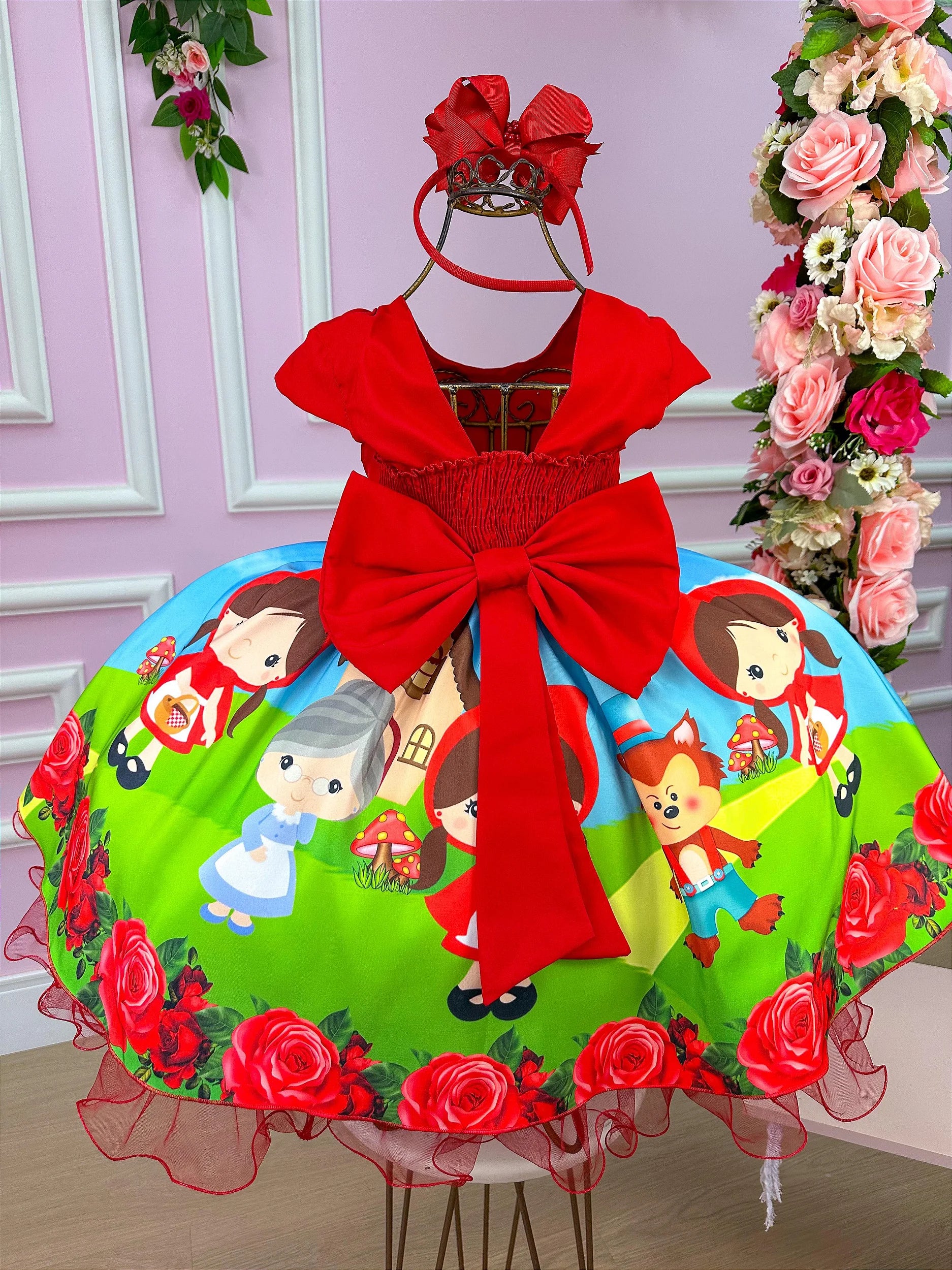 Vestido Infantil Temáticos da Gigi Chapeuzinho Vermelho - Glamim