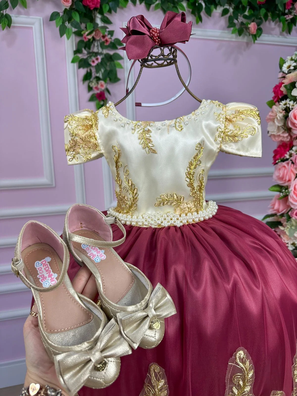 Vestido Longo Bela Peito Off Marsala - DAMINHA