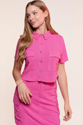 CAMISA FLORECER ROSA FLUIDO