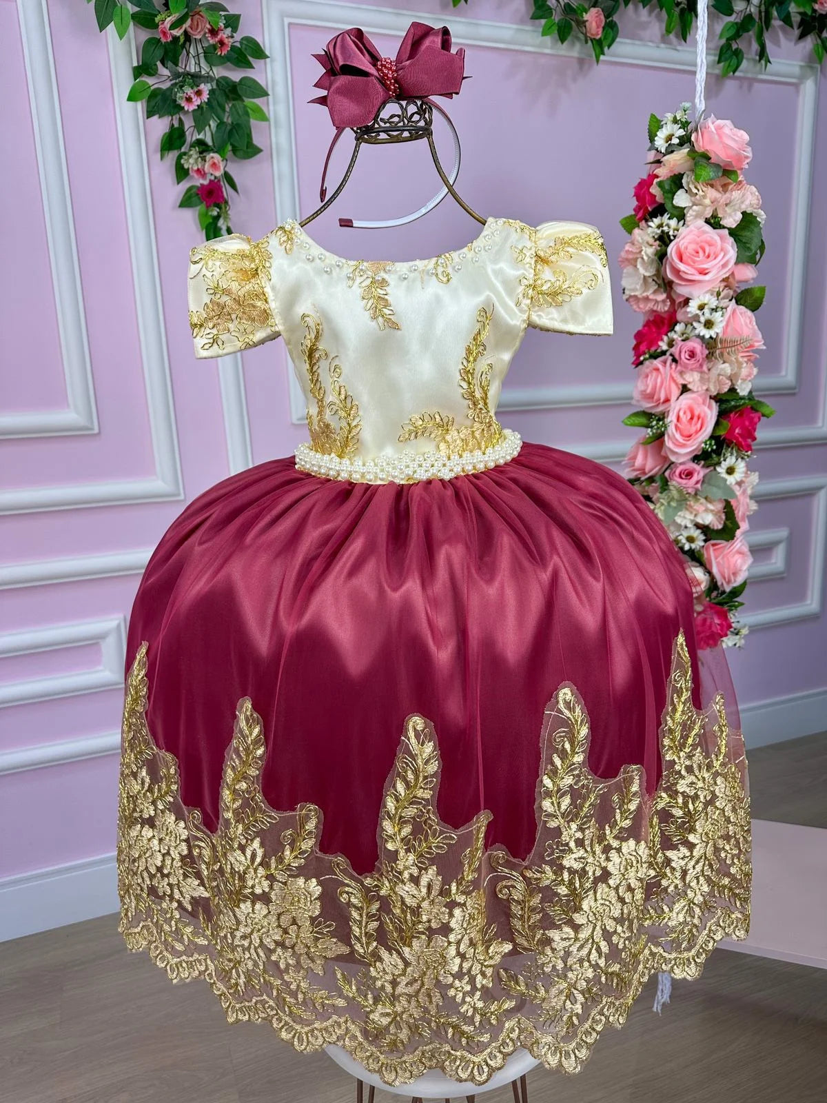 Vestido Longo Bela Peito Off Marsala - DAMINHA