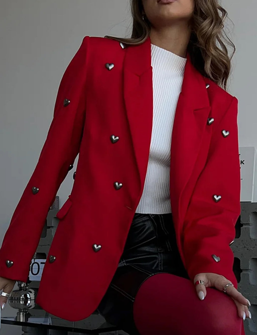 BLAZER COM APLICAÇÕES DE CORAÇÃO
