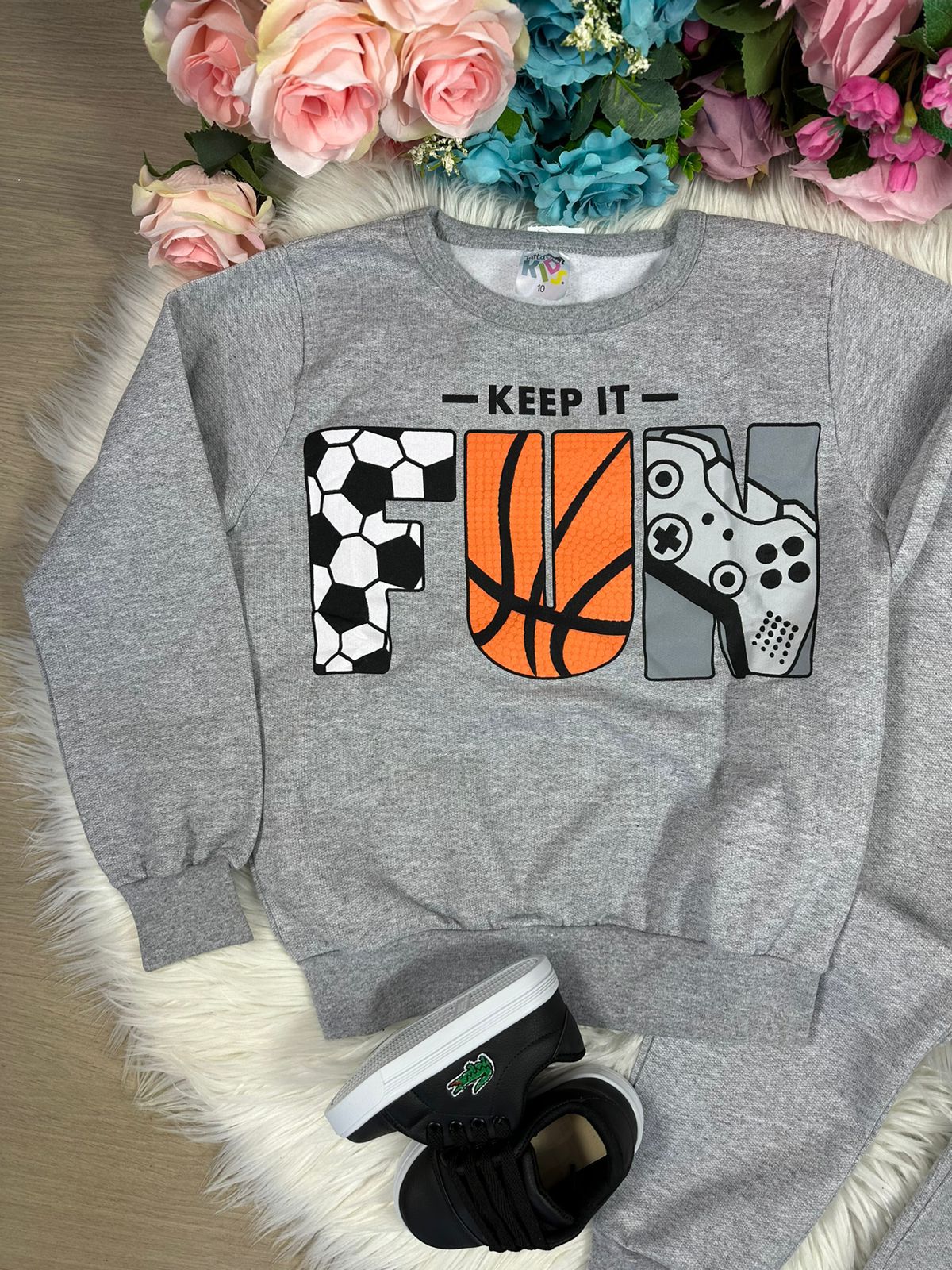 Conjunto Inverno Taita Kids Menino Fun Cinza