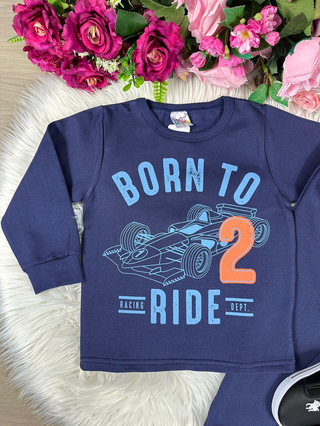 Conjunto Inverno Taita Kids Menino Carro Azul - Glamim