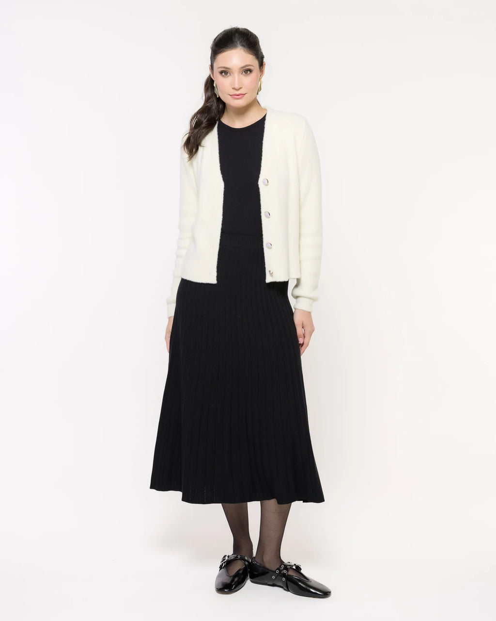 Casaco em Tricot decote V - Rita