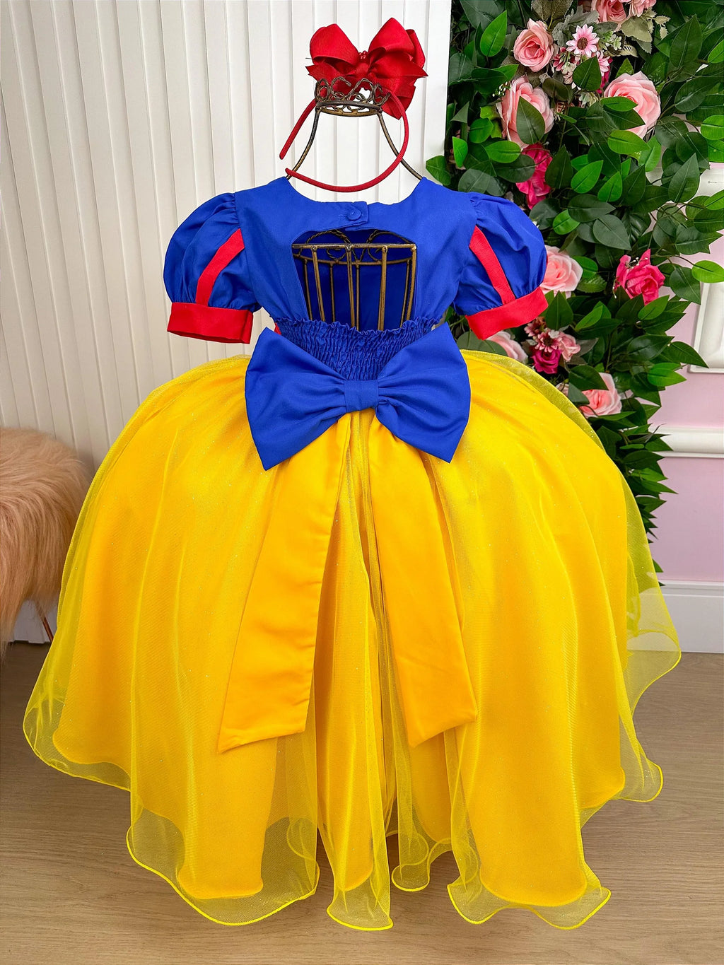 Vestido Bella Child/Fantasia Longa Branca de Neve Glamim