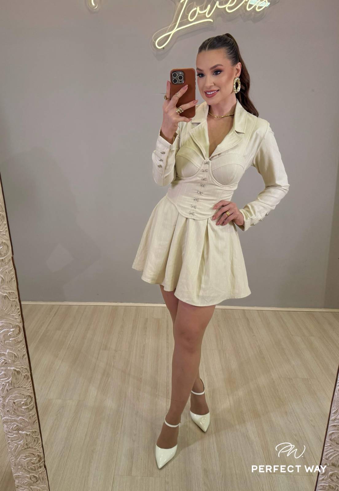 CONJUNTO FEMININO VESTIDO BLAZER EVASÊ + CORSET