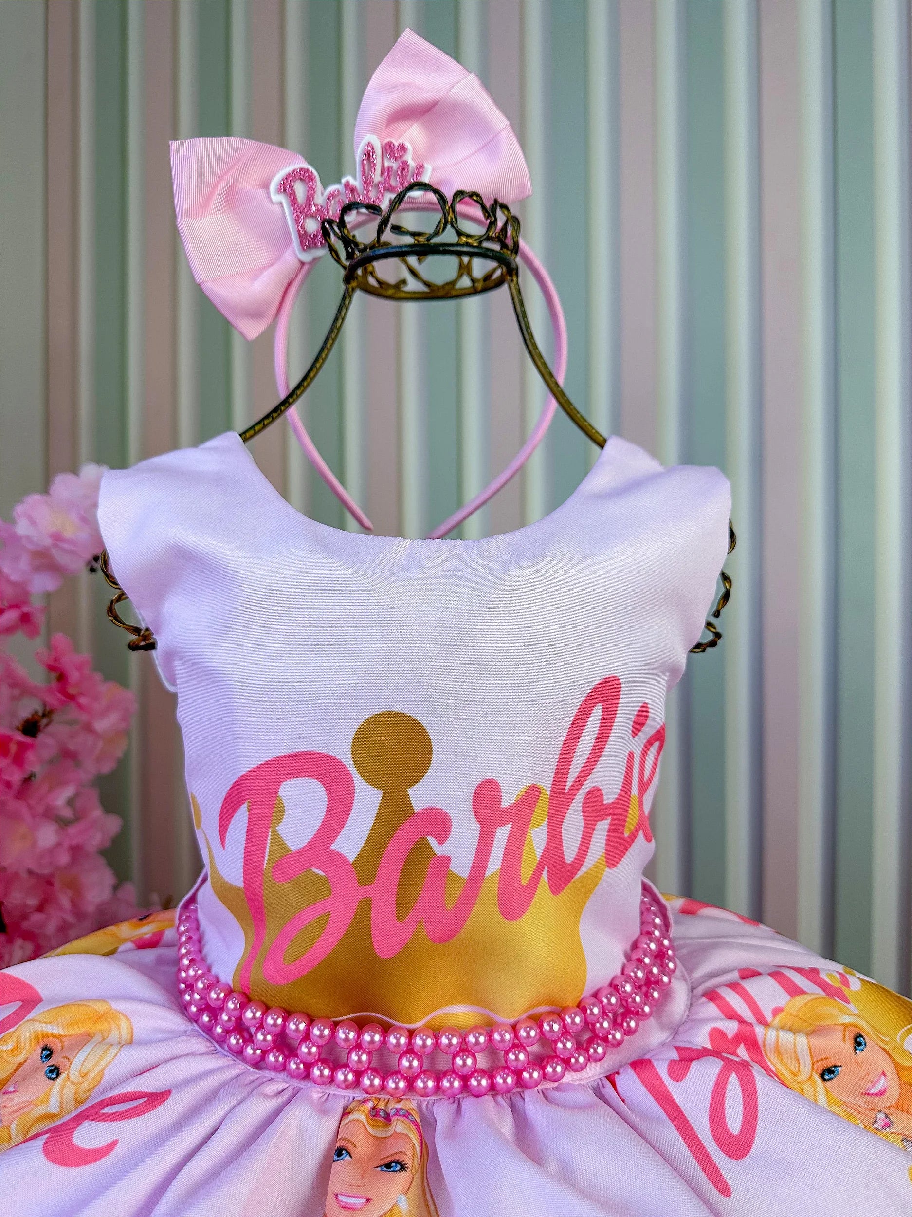 Vestido Tematicos da Miss Barbie Rosa - Barbie