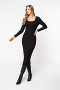 Vestido Tricot Canelado com Fenda Stella - RAYAR