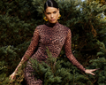 VESTIDO MIDI FEMININO
ESTAMPADO ONÇA PRETA -GLAMIM
