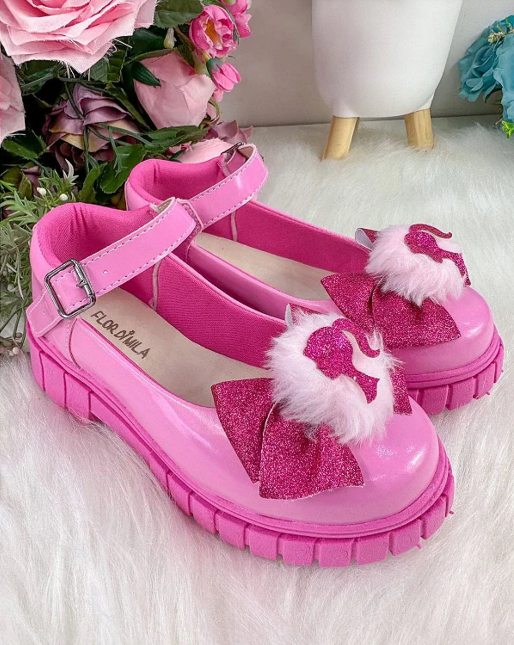 Sapatilha Mocassim Barbie Pom Pom