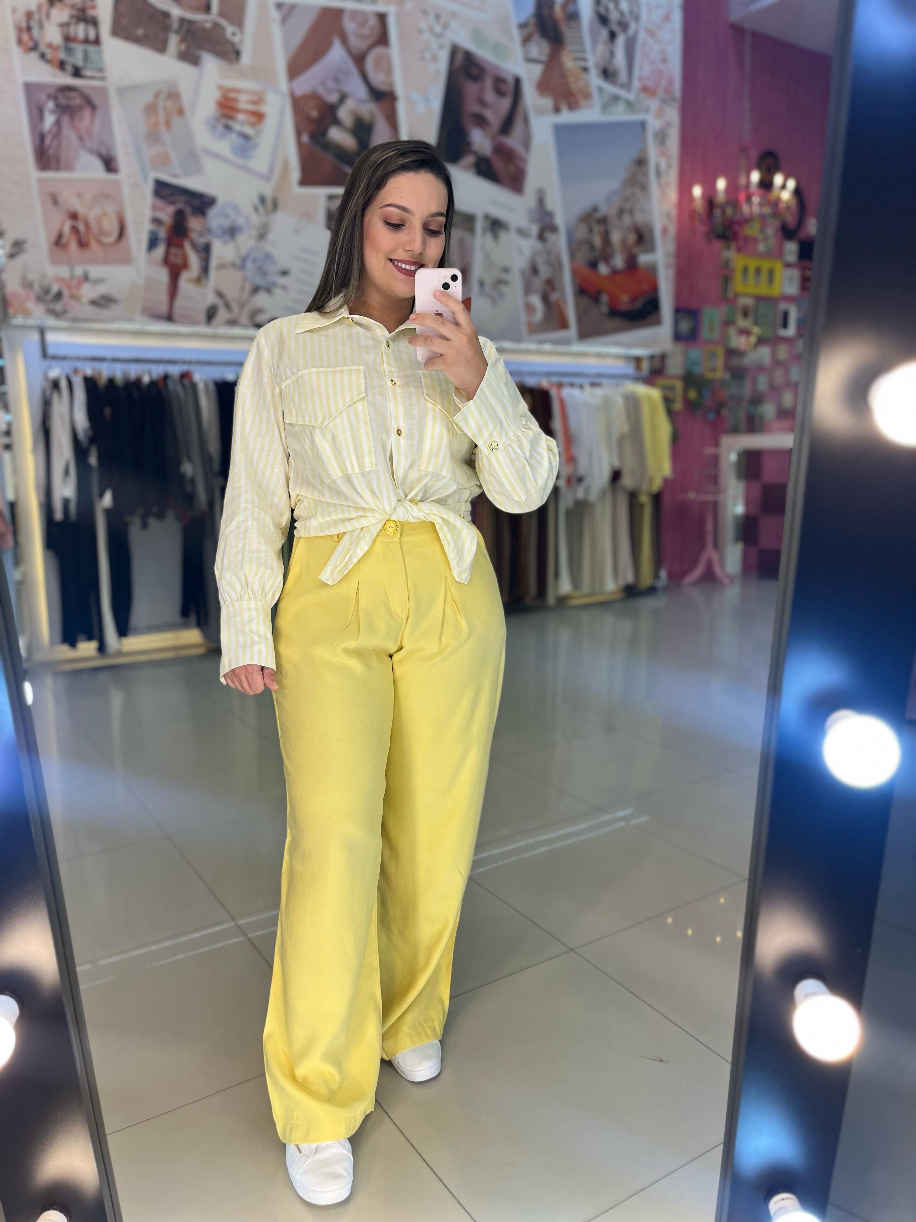 CALÇA LOVE-ME PROFUNDAMENTE OFF WHITE