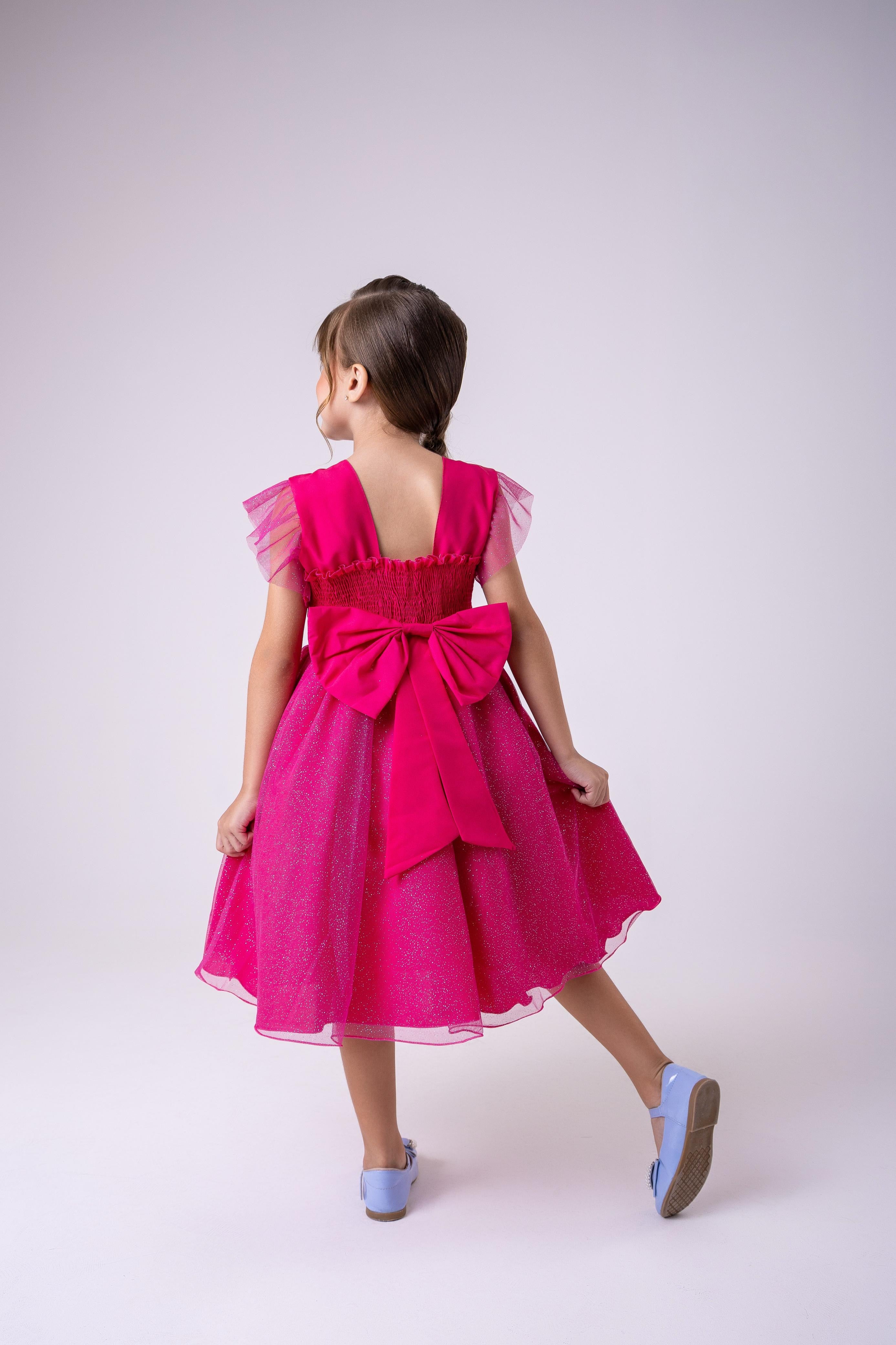 Vestido Tematicos Ysa Kids Lilo Stitch Pink Modelo