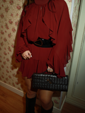 VESTIDO CURTO COM BABADOS- CARLOTA COSTA