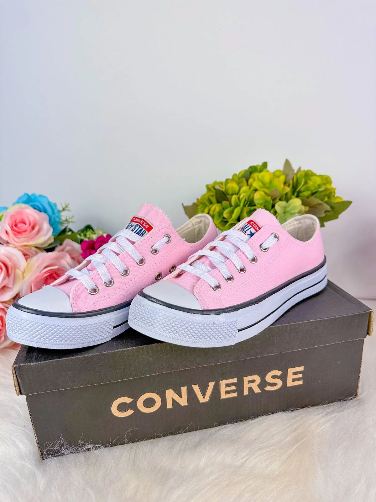 Tenis All Star Cano Baixo Rosa Bebe - Glamim