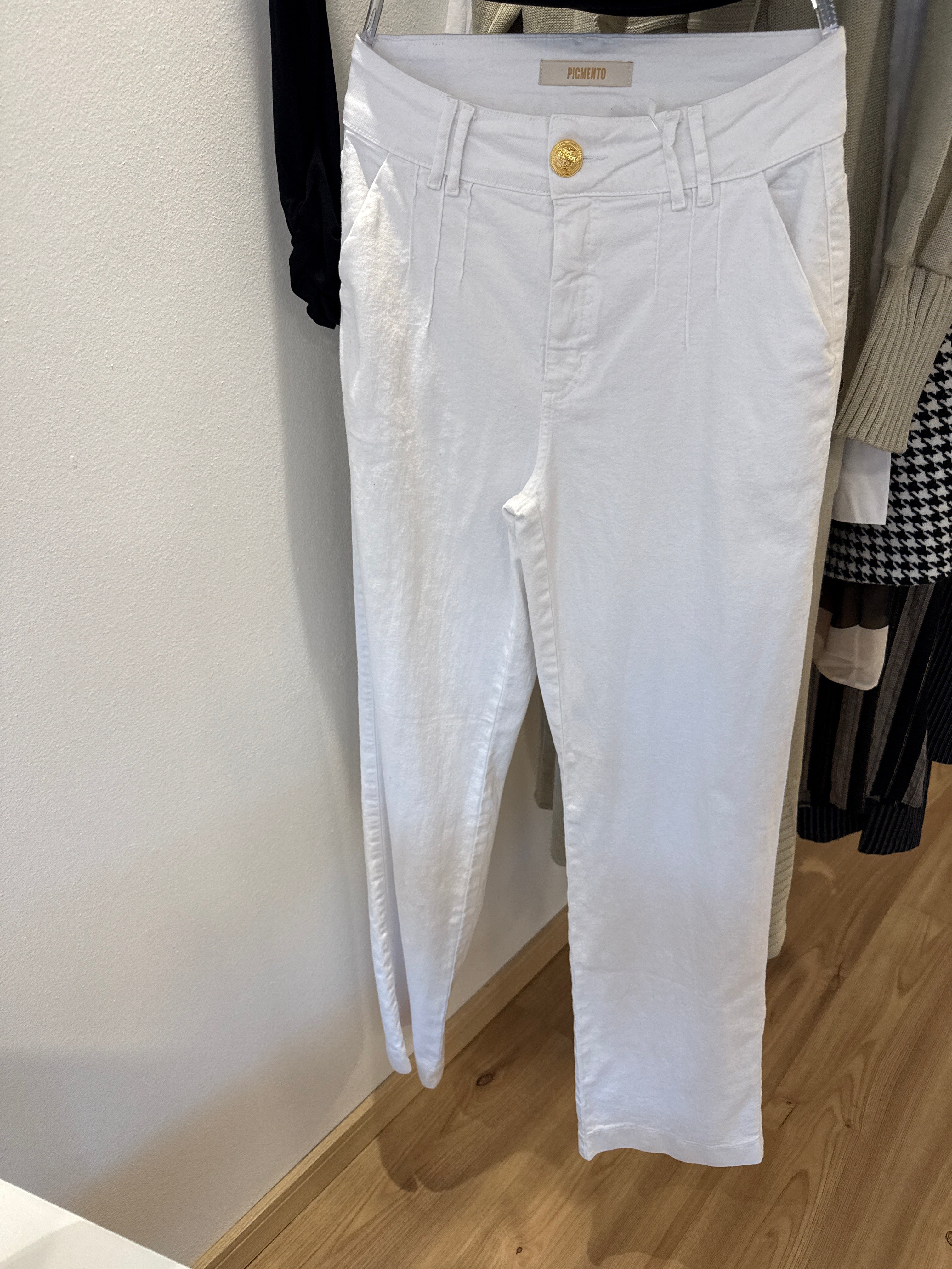 CALÇA JEANS RETA BRANCA - PIGMENTO