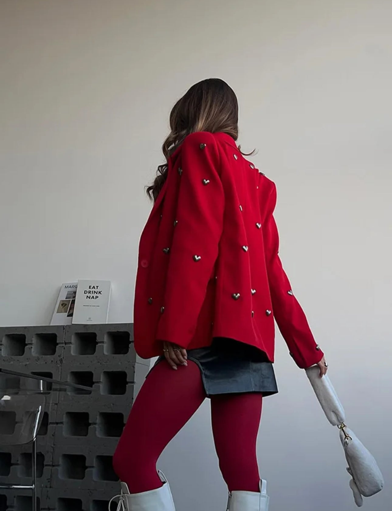 BLAZER COM APLICAÇÕES DE CORAÇÃO