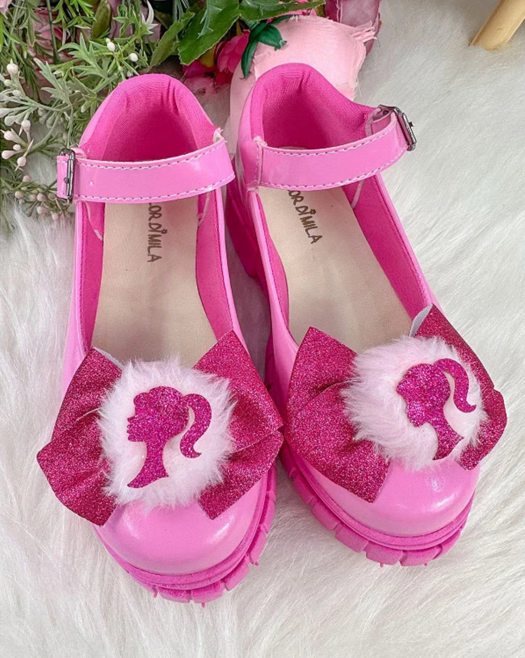 Sapatilha Mocassim Barbie Pom Pom