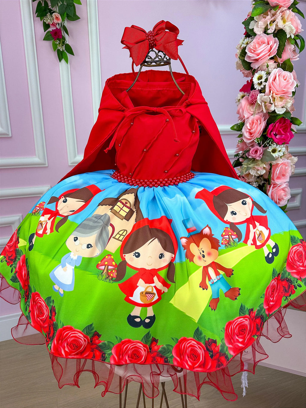 Vestido Infantil Temáticos da Gigi Chapeuzinho Vermelho - Glamim