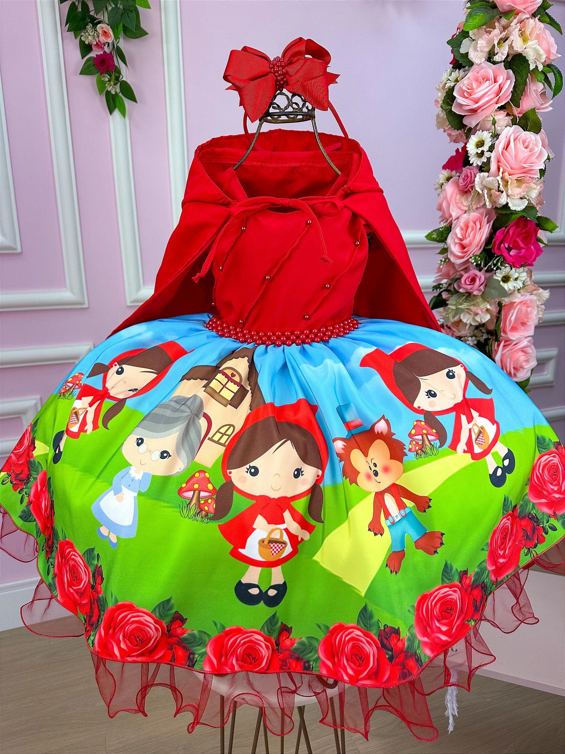 Vestido Infantil Temáticos da Gigi Chapeuzinho Vermelho - Glamim