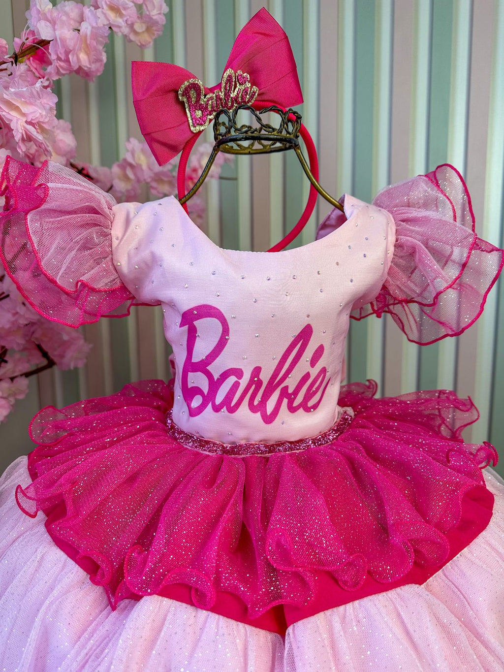 Vestido Infantil Lig Lig Temático Barbie Glamim