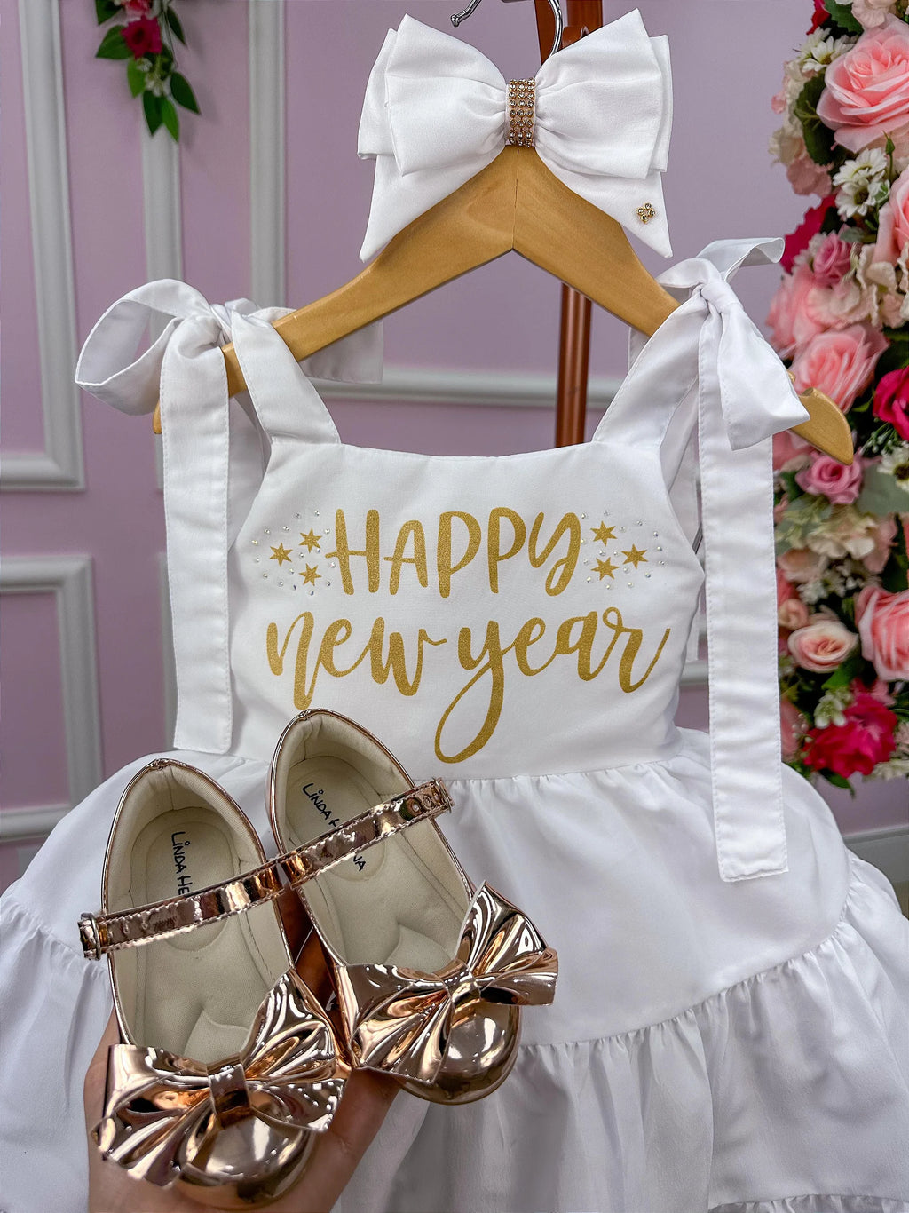 Vestido Blogueirinha Branco Feliz Ano Novo Glamim
