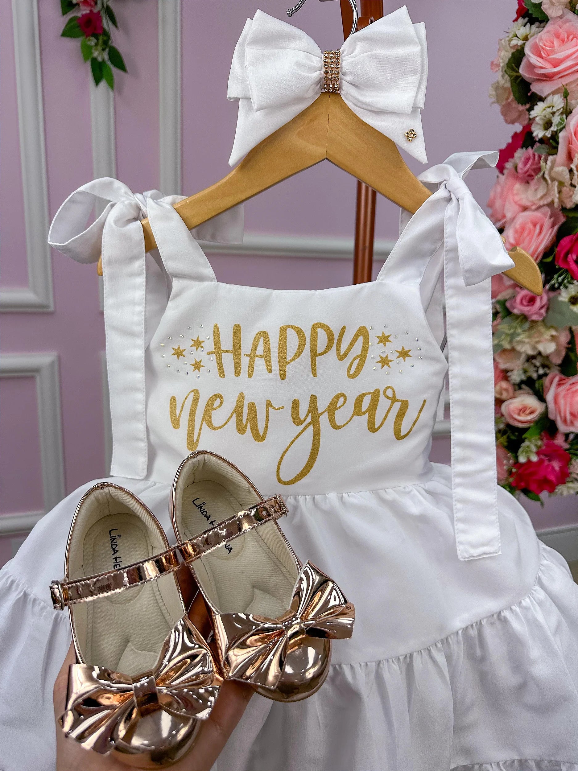 Vestido Blogueirinha Branco Feliz Ano Novo Glamim