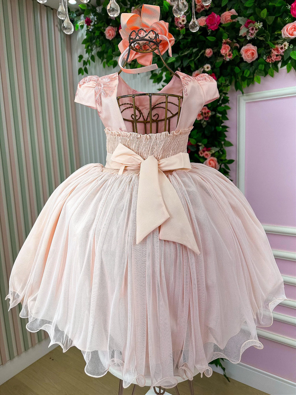 Vestido Juvenil Vila Lelê Salmão Borboletas - DAMINHA