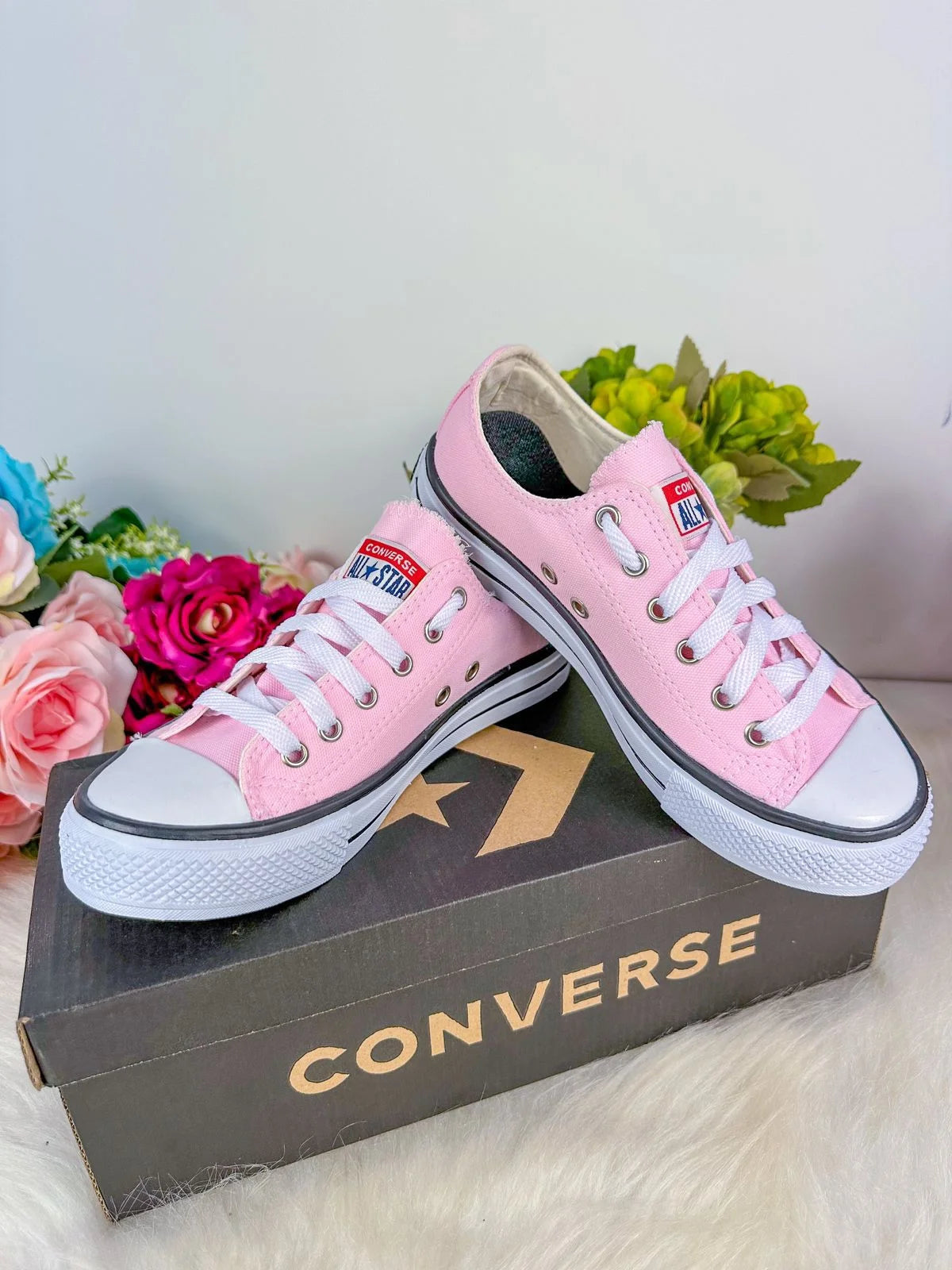 Tenis All Star Cano Baixo Rosa Bebe - Glamim