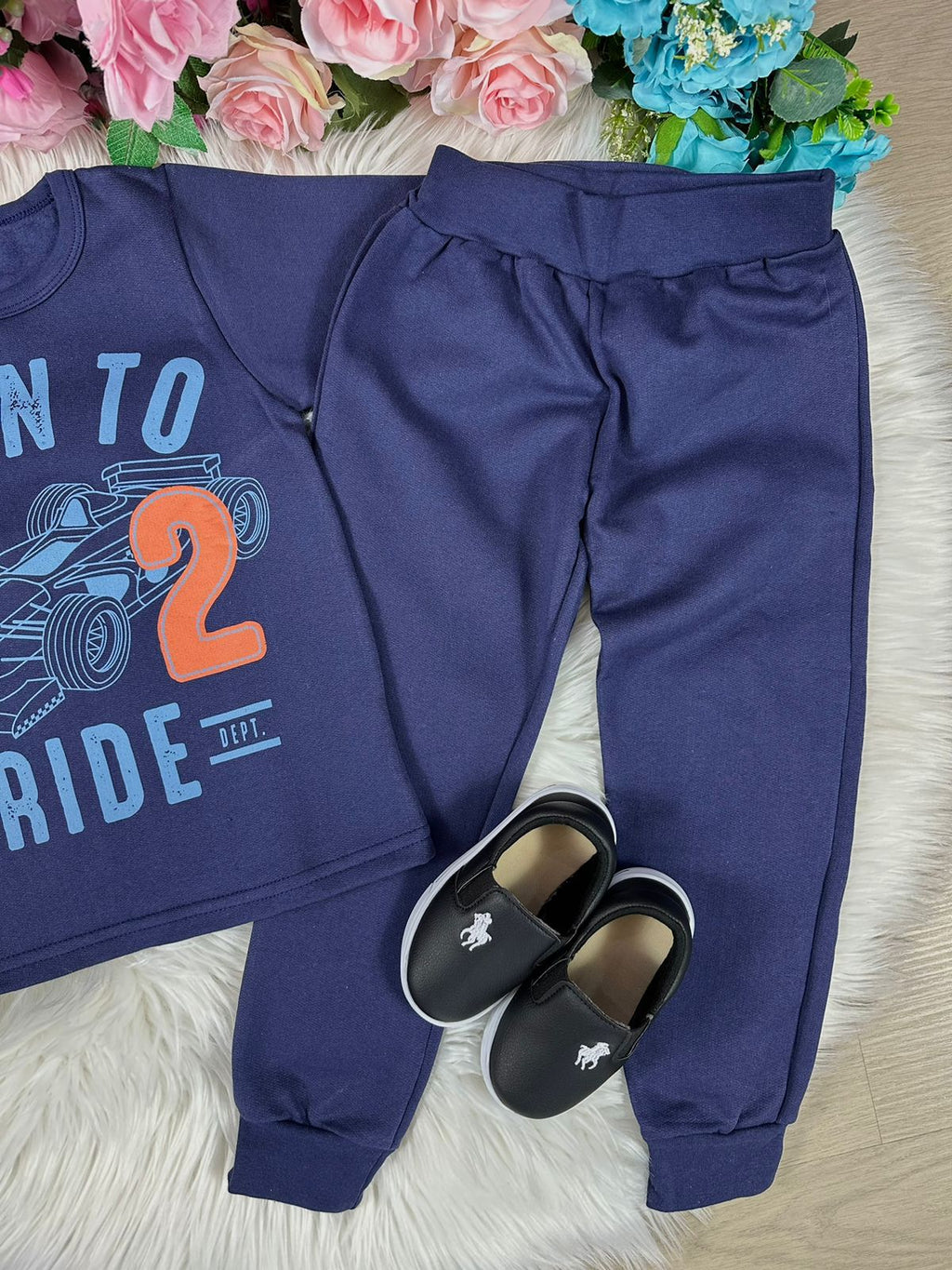Conjunto Inverno Taita Kids Menino Carro Azul - Glamim