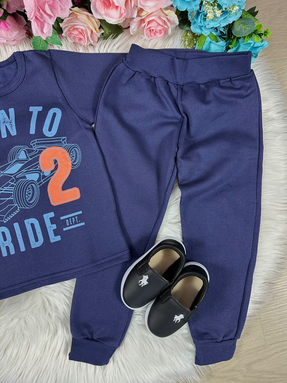 Conjunto Inverno Taita Kids Menino Carro Azul - Glamim