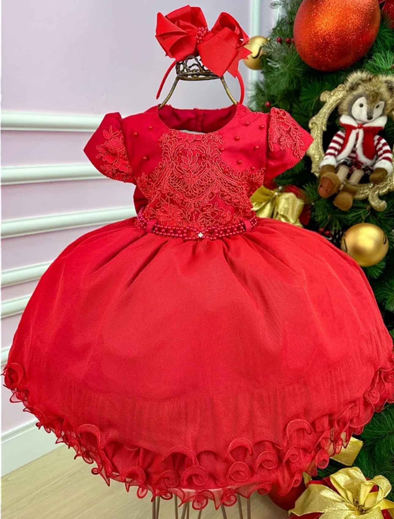 Vestido Glamim Vermelho infantil